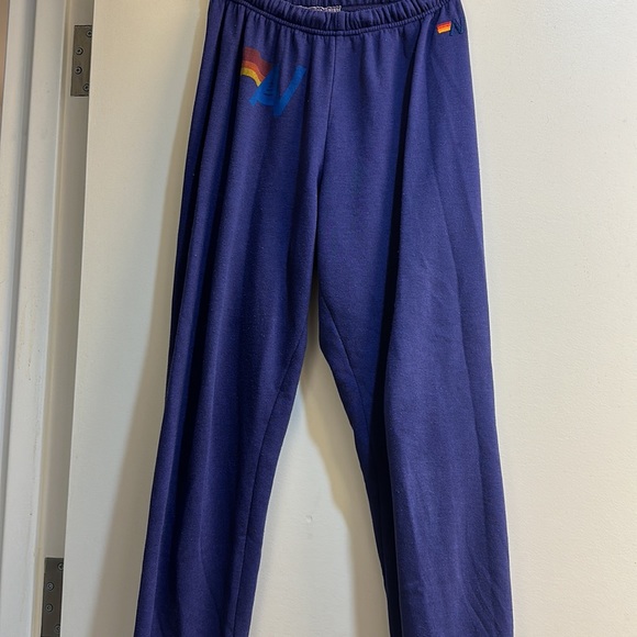 Aviator Nation Pants - Aviator Nation logo purple sweatpants. Size Large